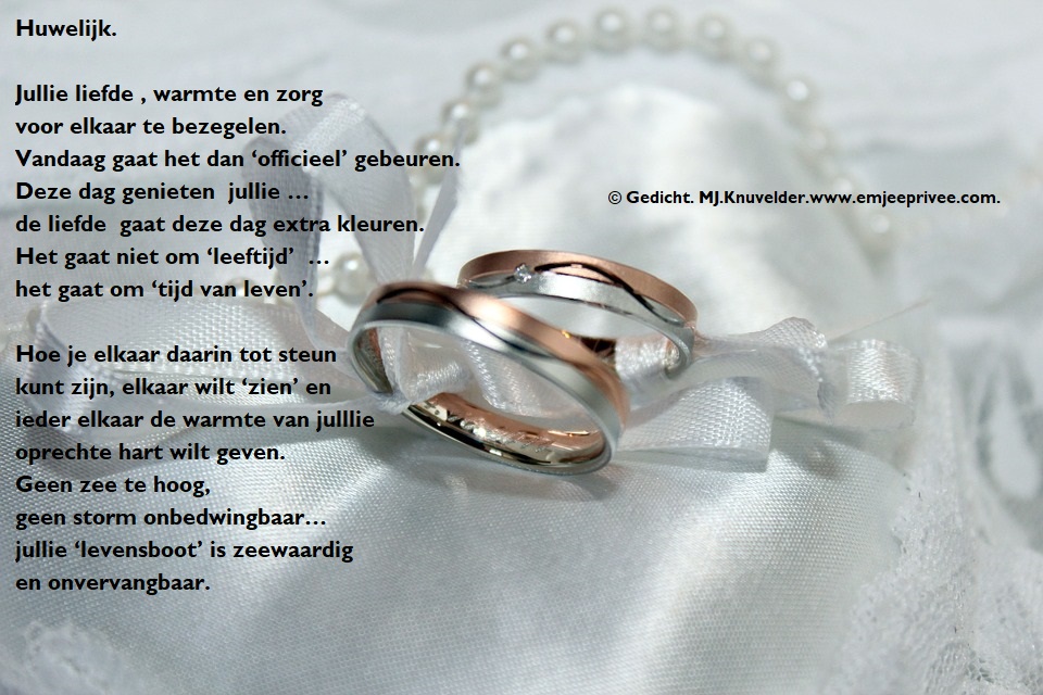 Gedicht. Huwelijk – EmJeePrivee