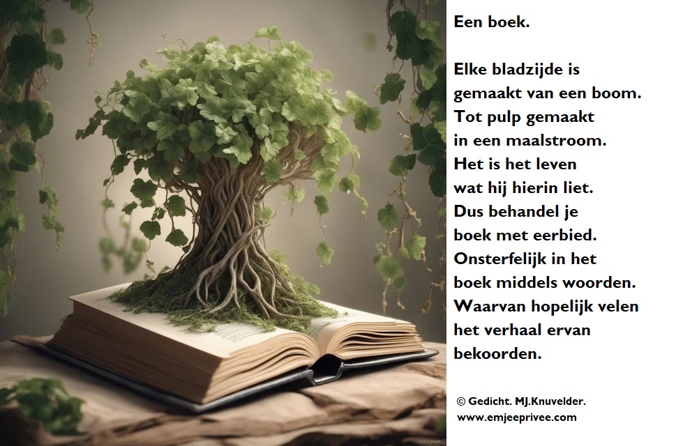 Gedicht. Een boek – EmJeePrivee